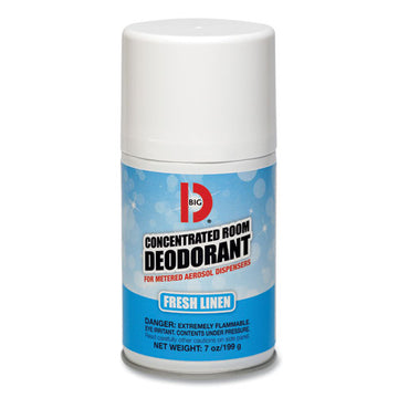 Big D Industries Metered Concentrated Room Deodorant, Fresh Linen Scent, 7 Oz Aerosol Spray, 12-box freeshipping - TVN Wholesale